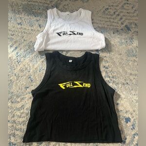 2 full send nelk boys crop tank tops XS